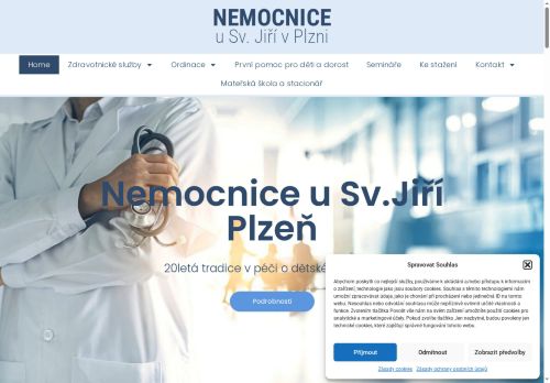 Webové stránky Nemocnice u Sv. Jiří  s.r.o., Plzeň