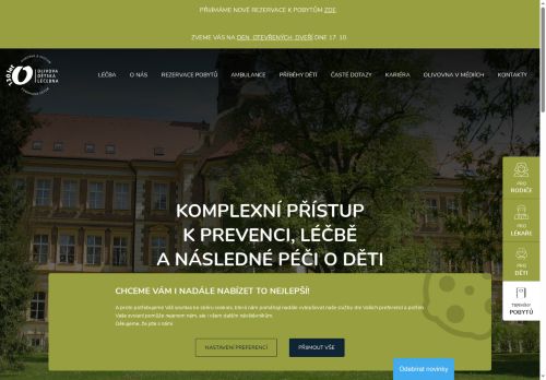 Zobrazit webové stránky Olivova dětská léčebna