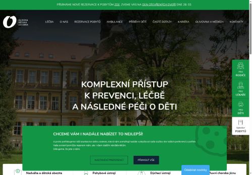 Zobrazit webové stránky Olivova dětská léčebna