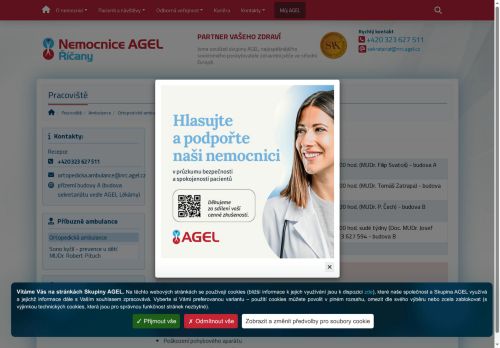 Zobrazit webové stránky Ortopedická ambulance - Nemocnice Říčany