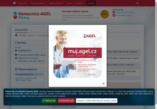 Zobrazit webové stránky Ortopedická ambulance - Nemocnice Říčany