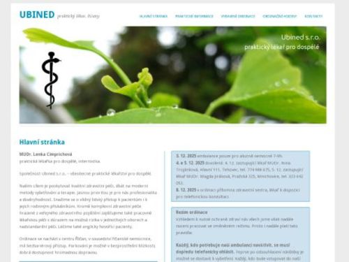 Praktický lékař pro dospělé Ubined s.r.o. - MUDr. Lenka Cimprichová
