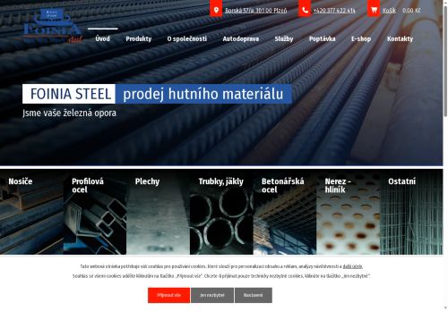 FOINIA STEEL spol. s r.o. nabízí práci na pozici Skladník/prodavač v obci Plzeň