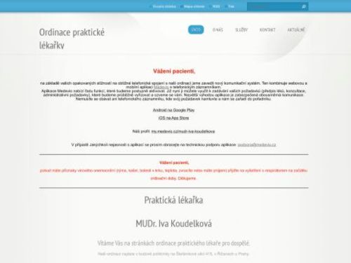 Praktický lékař pro dospělé - MUDr. Iva Koudelková