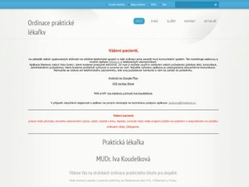 Praktický lékař pro dospělé - MUDr. Iva Koudelková