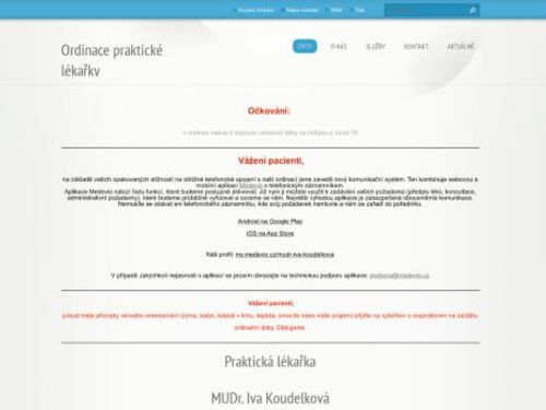 Praktický lékař pro dospělé - MUDr. Iva Koudelková