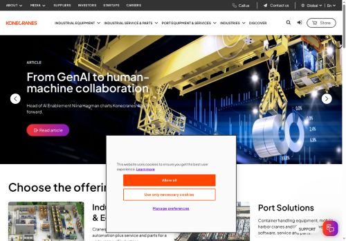 Webové stránky Konecranes and Demag s.r.o., Slaný