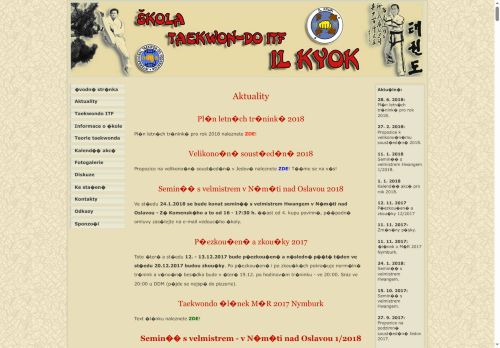 Zobrazit webové stránky Škola Taekwon-Do ITF - IL KYOK