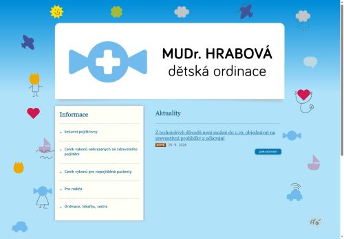 Zobrazit webové stránky Praktický lékař pro děti a dorost - MUDr. Michaela Hrabová