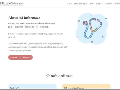 Praktický lékař pro děti a dorost - MUDr. Hana Vojtová