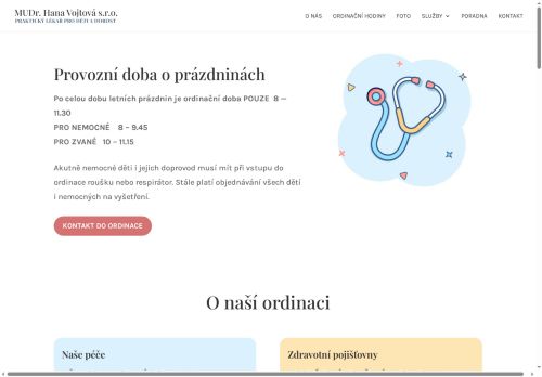 Zobrazit webové stránky Praktický lékař pro děti a dorost - MUDr. Hana Vojtová