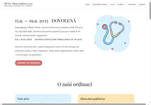 Zobrazit webové stránky Praktický lékař pro děti a dorost - MUDr. Hana Vojtová