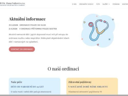 Praktický lékař pro děti a dorost - MUDr. Hana Vojtová