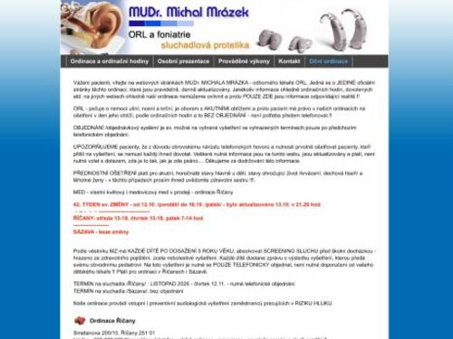 ORL - MUDr. Michal Mrázek