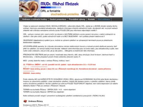 ORL - MUDr. Michal Mrázek