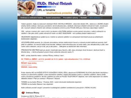 ORL - MUDr. Michal Mrázek