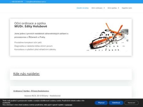 Oční ordinace - MUDr. Edita Holubová, MUDr. Petra Kučerová, MUDr. Ivana Vokáčová