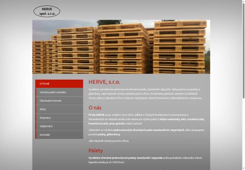 Webové stránky HERVE s.r.o., Horažďovice