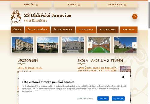 Webové stránky Základní škola Uhlířské  Janovice, okres Kutná Hora, Uhlířské Janovice