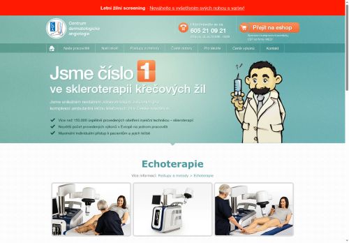 Zobrazit webové stránky Centrum dermatologické angiologie Phlebomedica s.r.o. - MUDr. Strejček, MUDr. Horváth, MUDr. Julínek