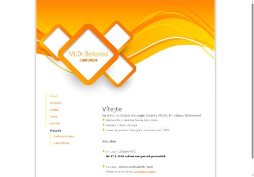 Zobrazit webové stránky Chirurgická ordinace - MUDr. Miroslava Berkovská