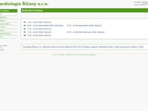 Kardiologie Říčany s.r.o. - MUDr. Richard Pokorný