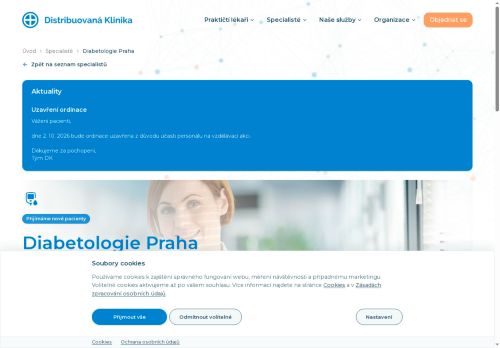 Zobrazit webové stránky Diabetologie, endokrinologie - Distribuovaná klinika s.r.o. - MUDr. Jozef Laco