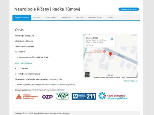 Neurologie Říčany - MUDr. Radka Tůmová