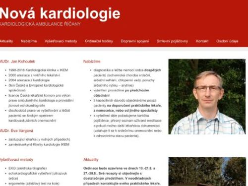 Kardiologická ambulance - Nová kardiologie - MUDr. Jan Kohoutek