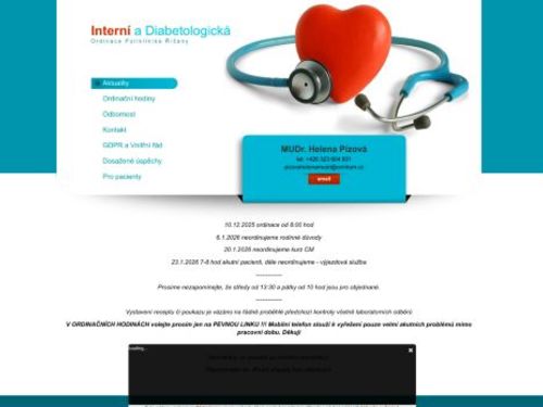 Interní a diabetologická ordinace - MUDr. Helena Pízová