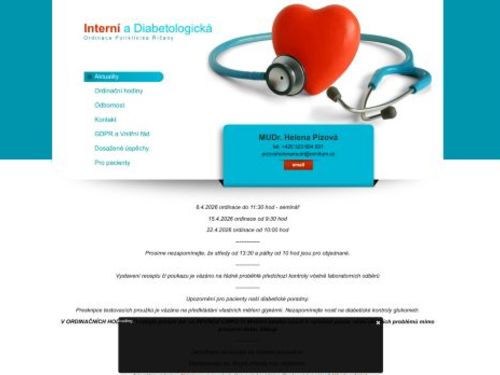 Interní a diabetologická ordinace - MUDr. Helena Pízová