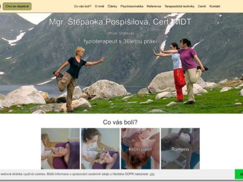 Fyzioterapie - Mgr. Štěpánka Pospíšilová, Cert. MDT