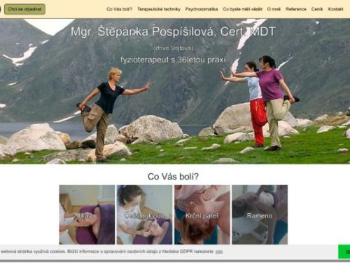 Fyzioterapie - Mgr. Štěpánka Pospíšilová, Cert. MDT