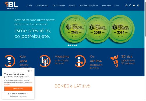 BENEŠ a LÁT a.s. nabízí práci na pozici NÁSTROJÁŘ (m/ž) v obci Poříčany