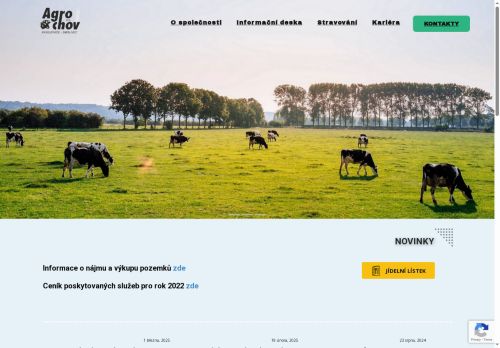 Webové stránky Agrochov Kasejovice - Smolivec a.s., Kasejovice