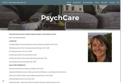 Zobrazit webové stránky Psychiatrie - MUDr. Michaela Bartáková