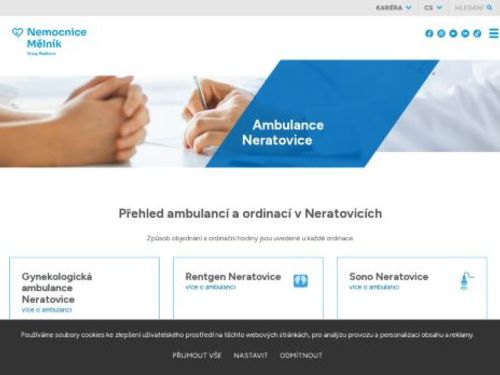 Kožní ambulance - Nemocnice Neratovice - MUDr. Vladimíra Pasovská