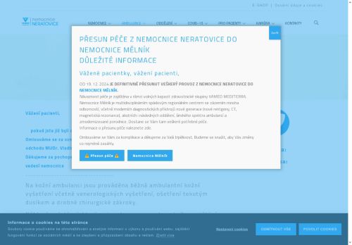 Zobrazit webové stránky Kožní ambulance - Nemocnice Neratovice - MUDr. Vladimíra Pasovská