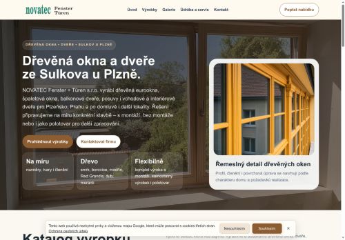NOVATEC Fenster + Türen s.r.o. nabízí práci na pozici dělník truhlářské výroby v obci Líně