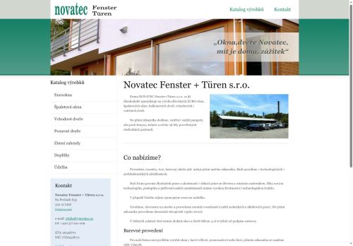 NOVATEC Fenster + Türen s.r.o. nabízí práci na pozici dělník truhlářské výroby v obci Líně