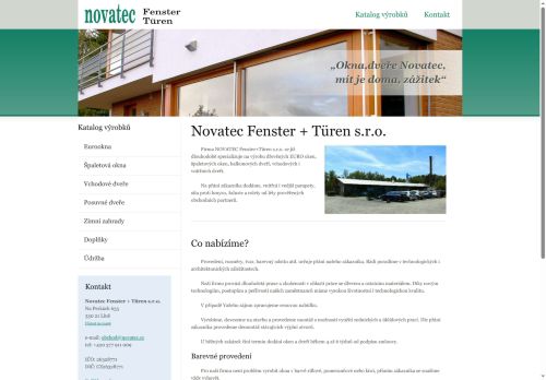 NOVATEC Fenster + Türen s.r.o. nabízí práci na pozici dělník truhlářské výroby v obci Líně