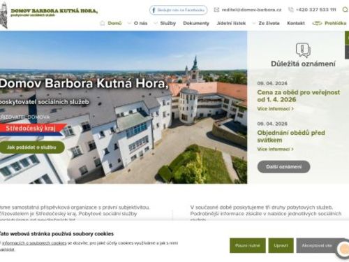 Domov Barbora Kutná Hora, poskytovatel sociálních služeb