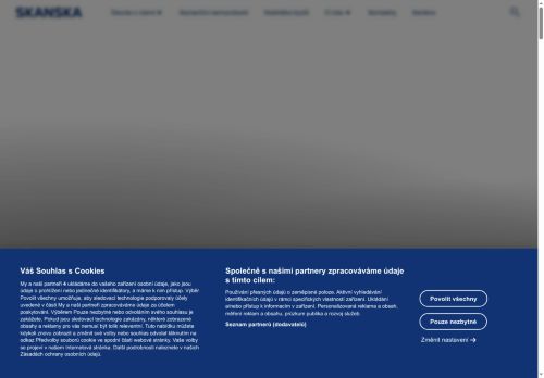 Webové stránky Skanska Asfalt s.r.o., Poříčany