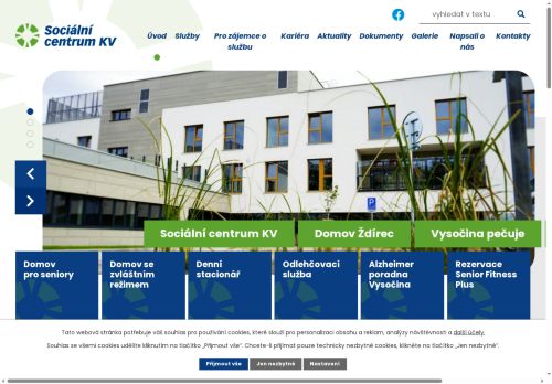 Webové stránky Sociální centrum Kraje Vysočina, příspěvková organizace, Jihlava