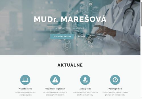 Zobrazit webové stránky Praktický lékař pro dospělé - MUDr. Iveta Marešová