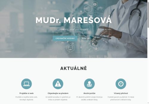 Zobrazit webové stránky Praktický lékař pro dospělé - MUDr. Iveta Marešová
