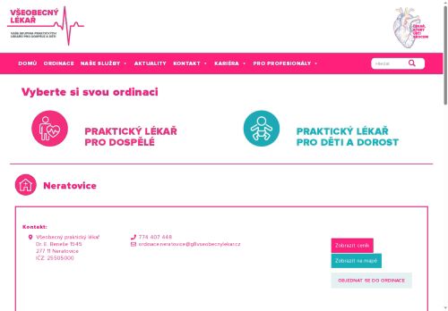 Zobrazit webové stránky Praktický lékař pro dospělé - Všeobecný lékař s.r.o. - MUDr. Vladimír Pavel