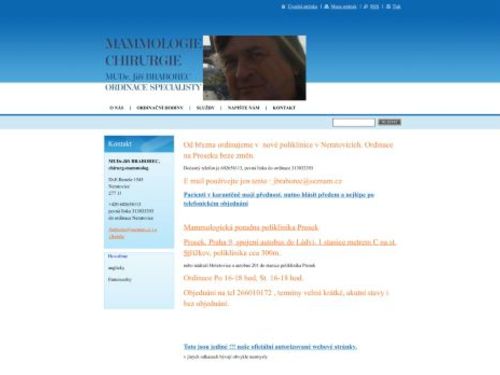 Mammologie, chirurgie - MUDr. Jiří Braborec