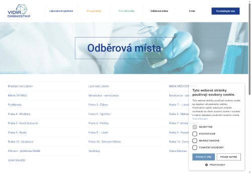 Zobrazit webové stránky Odběrová laboratoř - VIDIA-DIAGNOSTIKA, s.r.o.