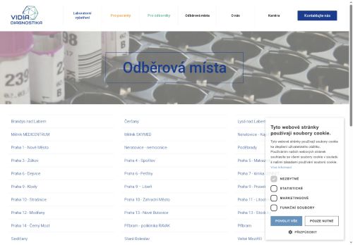 Zobrazit webové stránky Odběrová laboratoř - VIDIA-DIAGNOSTIKA, s.r.o.